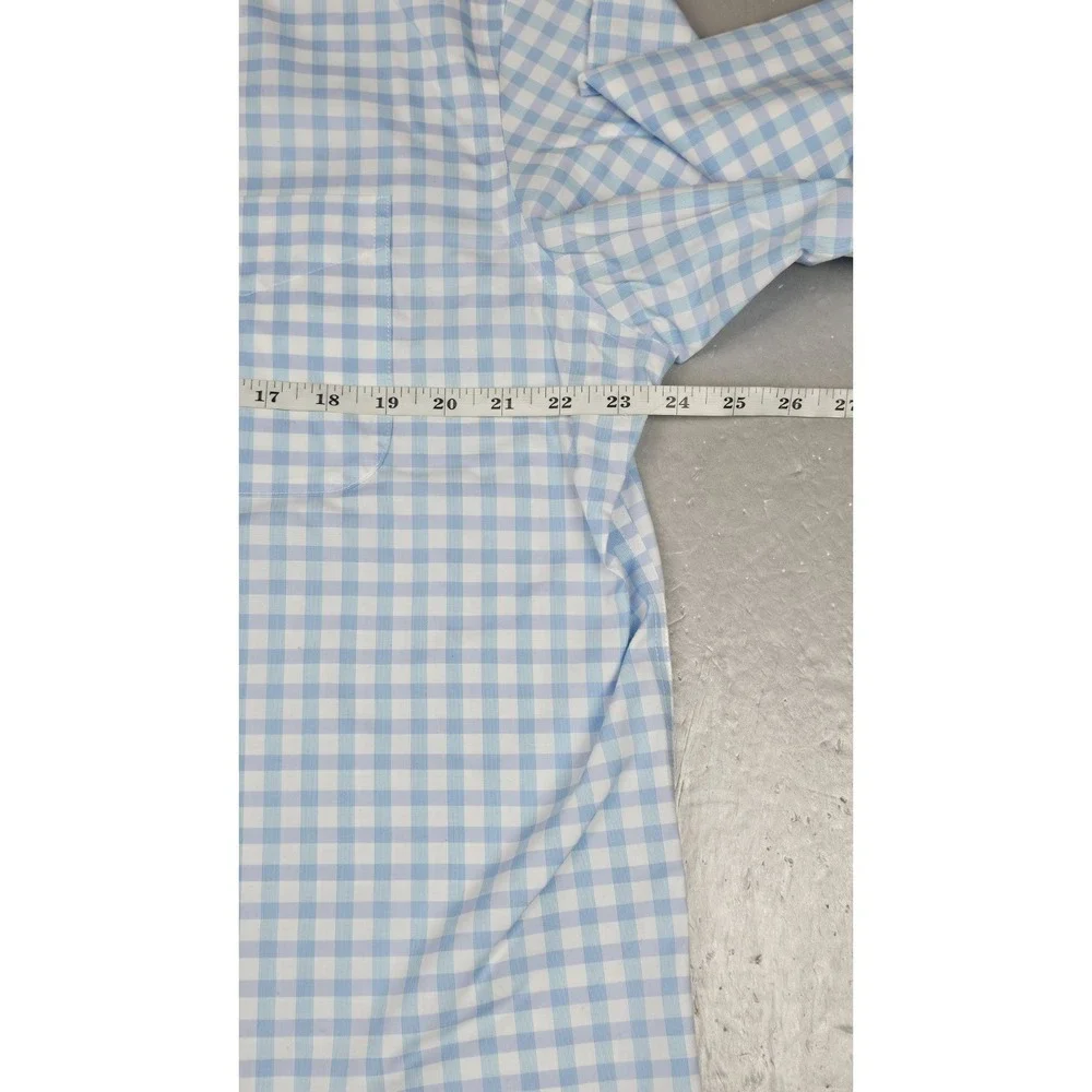 Jos. A. Bank Traveler's Collection Button‎ Down Shirt Mens Large Blue Check L/S
